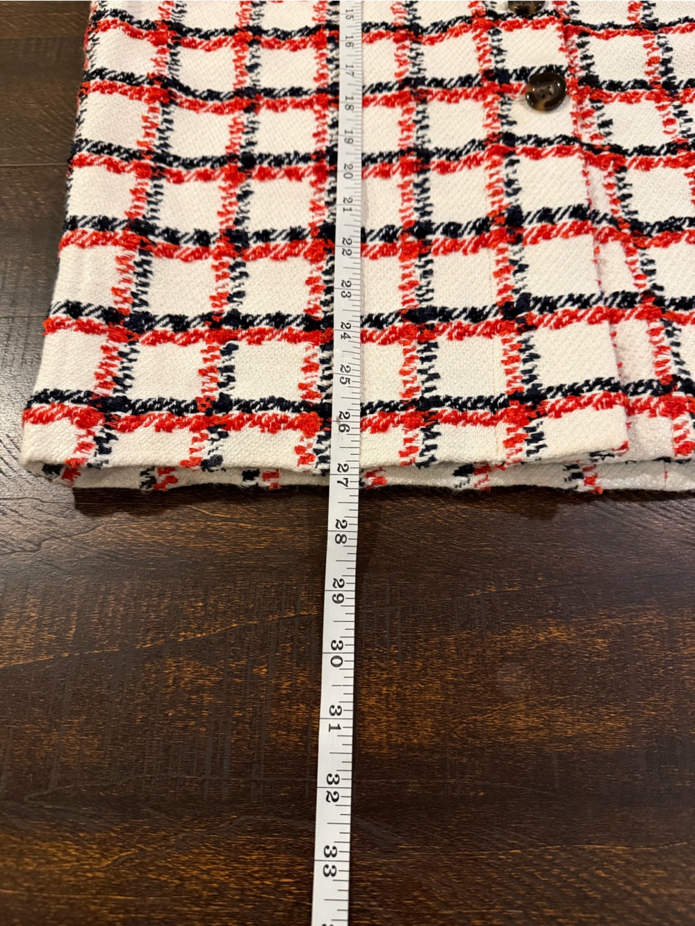 Ann Taylor Red, Black and White Tweed Pencil Skirt - Picture 6 of 9